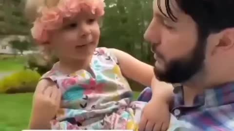 A girl calling his father by his name #Shorts