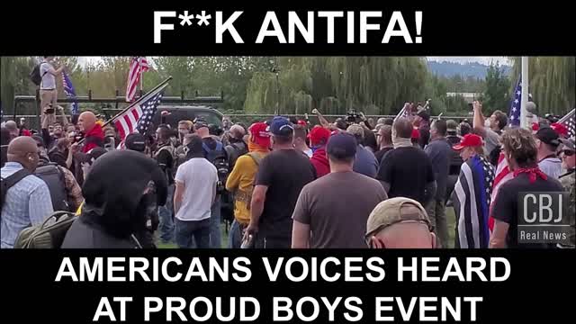 F*ck Antifa Chants at Proud Boys Event