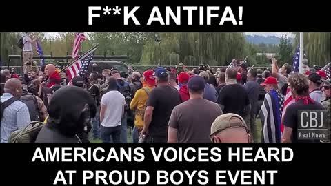 F*ck Antifa Chants at Proud Boys Event