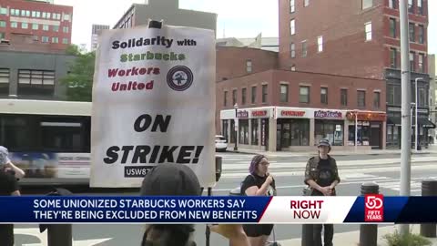 Unionized Starbucks employees say they're excluded from new benefits