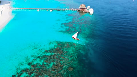 Peaceful blue sea