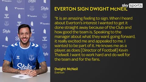 Everton sign Dwight McNeil from Burnley as Frank Lampard makes third summer purchase