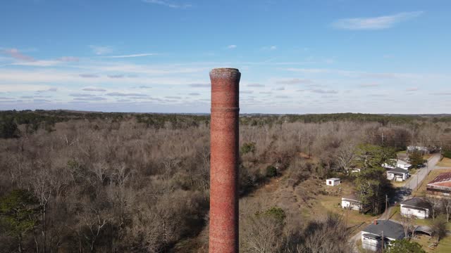 DJI Mavic Air 2 Orbit Shot of Smoke Stack - 4K UHD