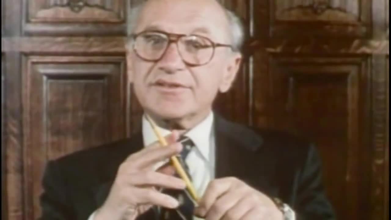 Milton Friedman Explains Global Economics With A Pencil