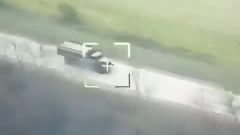 Ukrainian Drone Running Down a Russian Ural Heavy Transport
