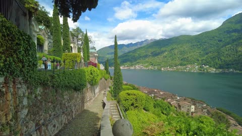 small Botanical Garden in Morcote, Switzerland.