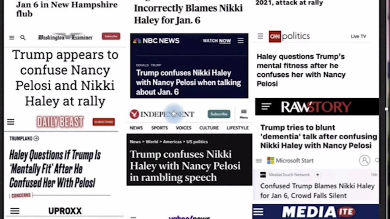 😂Pelosi - Haley switcharoo traps main flow media. LOL! 🤪