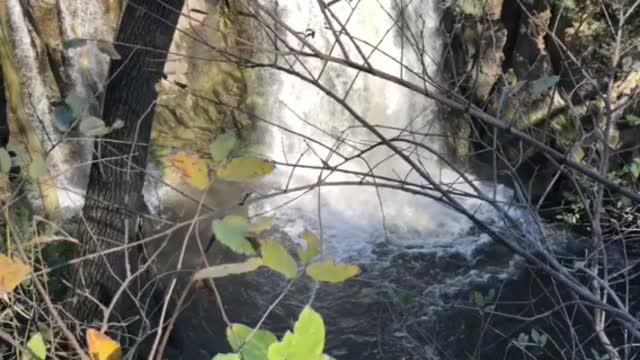 Waterfall in the fall