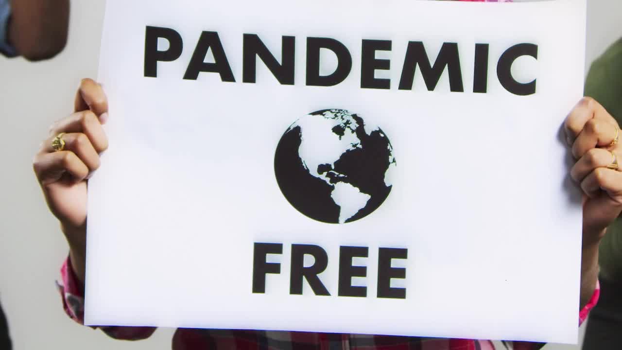 Close Up of Pandemic Free Sign