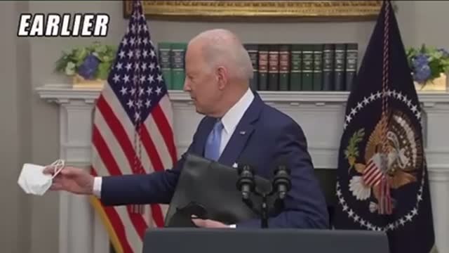 As a retirement gift, Joe Biden gives Justice Breyer a used mask. 😂