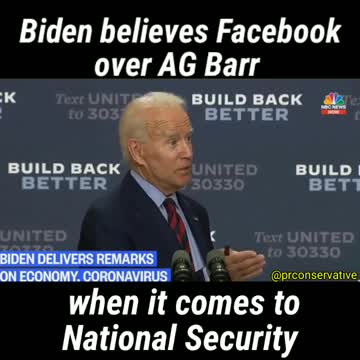 Sleepy Joe listens to facebook over AG Barr