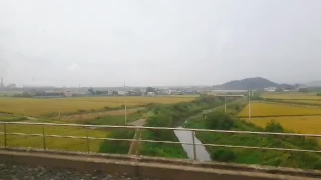 Outside view from the train