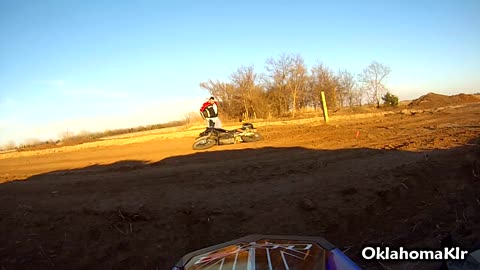 Untangling a motorcycle from barb wire fence