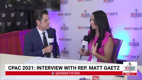 Interview with Matt Gaetz at CPAC 2021 in Dallas 7/10/21