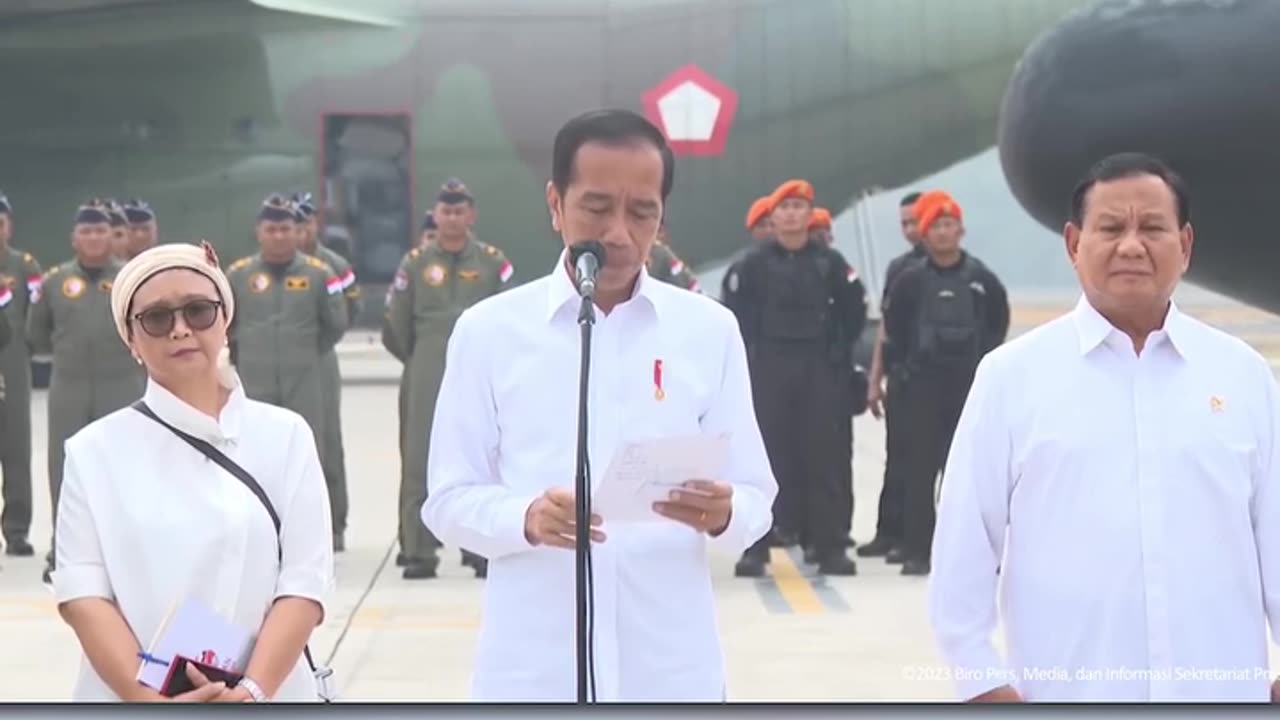 Presiden Joko Widodo melepas pengiriman bantuan