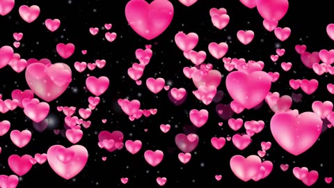 399. Pink Moving Hearts 😍Romantic Flying Little Neon Heart