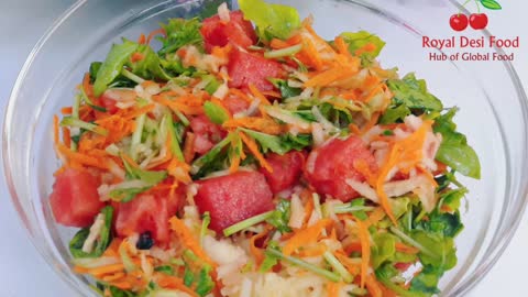 Rocket leaves salad with Watermelon by royal desi food | Healthy salad recipes | Unique salad recipe