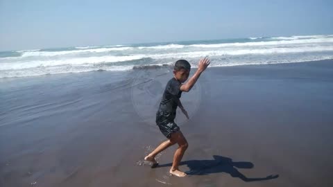 Pencak silat in Parangtritis Beach