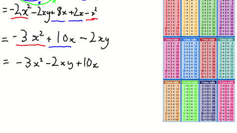 Answer to -2x(x+y-4)+x(2-x)