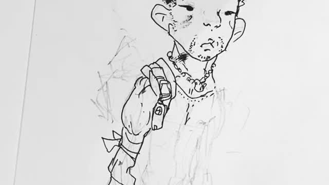 apocalypse guy drawing video