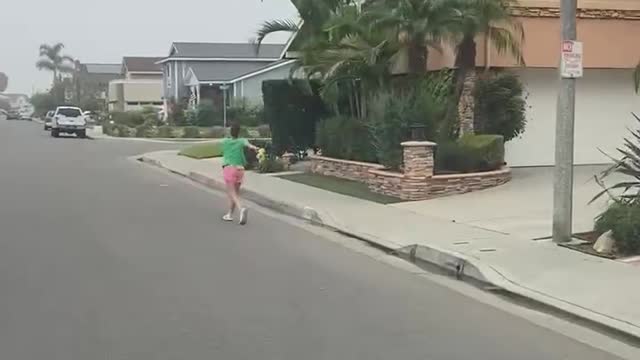 Funny fast walking.