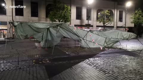 'Tornado' leaves trail of destruction at historic Romford Market in London's East End
