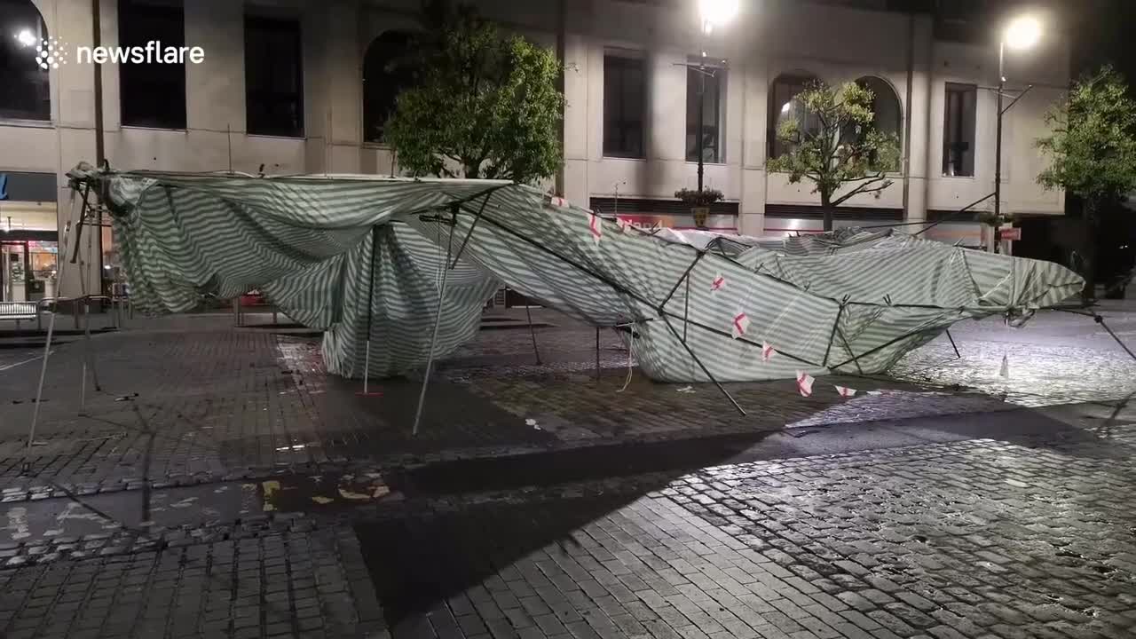 'Tornado' leaves trail of destruction at historic Romford Market in London's East End