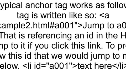 How to use an HTML anchor in a dynamic URL