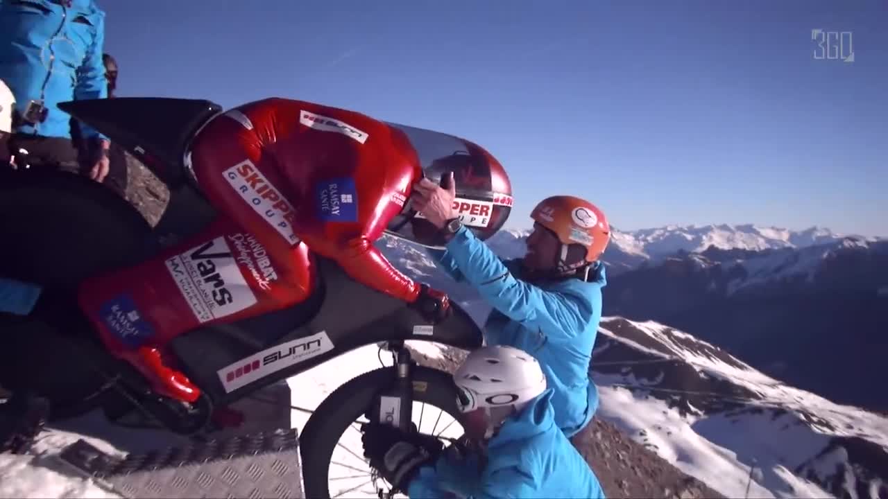 Eric Barone - 223,30 km/h (138.752 mph) - World mountain bike speed record 2015