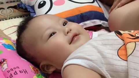 funny baby laughing