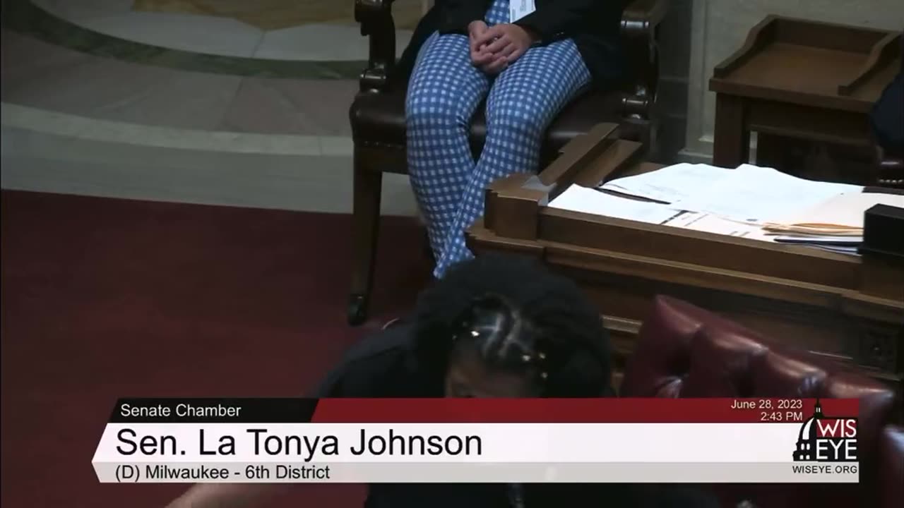 Wisconsin State Senator LaTonya Johnson says “fuck the suburbs” on the senate floor .