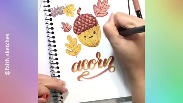 Amazing Art Video #66 🍒 Most Satisfying Lettering and Calligraphy! Drawing Watercolour!