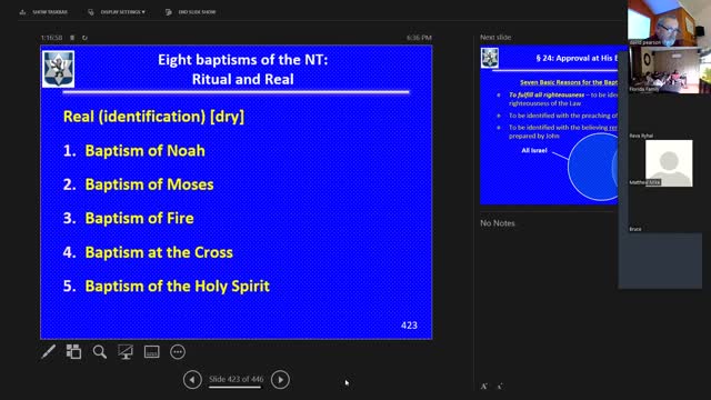 Wednesday May 4, 2022: Life of the Messiah 37: His Baptism