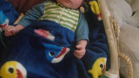 Baby smiles