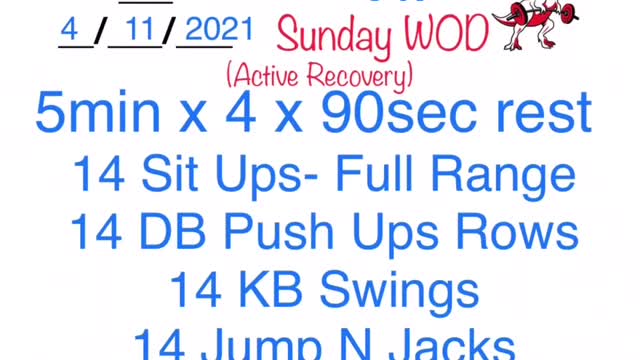 WOD 4/11/2021 Tuff Luv CrossFit