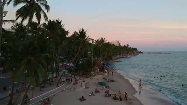 Beautiful and beautiful beach of Pajuçara Alagoas Brazil 4K