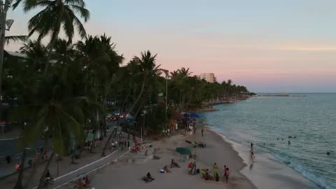 Beautiful and beautiful beach of Pajuçara Alagoas Brazil 4K
