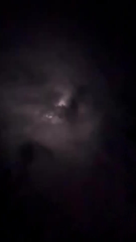 Lightening up the dark sky, lightening, thunder and clouds in Minnesota USA.