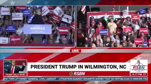 President Donald J. Trump I ran TWICE, I won TWICE. The crowd cheers chanting USA, USA, USA... For t