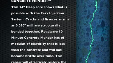 Easy Crack Injection with Roadware Concrete Mender