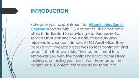 Want to book your appointment for Vitamin Injection in Chelsham?