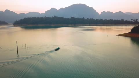 Small boat in a great heavenly place