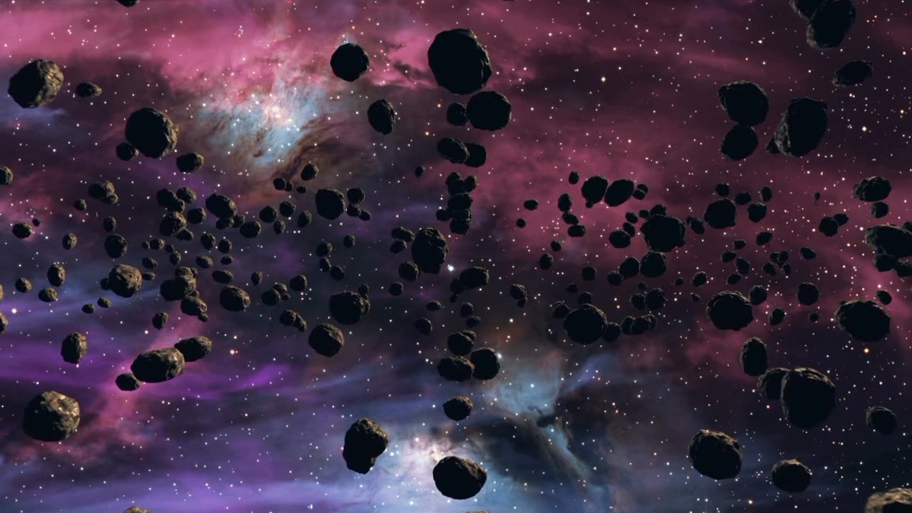 Beautiful Meteoroid in the Space - with Horror Sound
