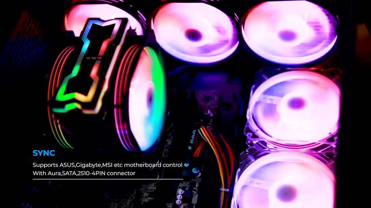 Alseye CPU Cooler Adjustable RGB 120mm PWM