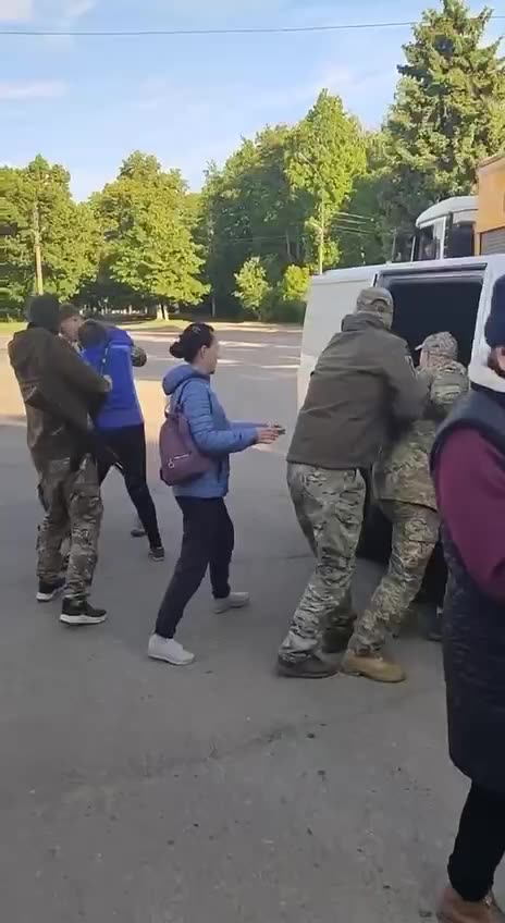 Zelensky's Goon Squad Conscript Men Off The Street