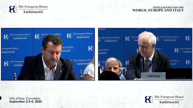 🔴 Matteo Salvini al Forum Ambrosetti (Cernobbio, 04/09/2022).