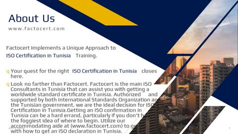 ISO Certification in Tunisia