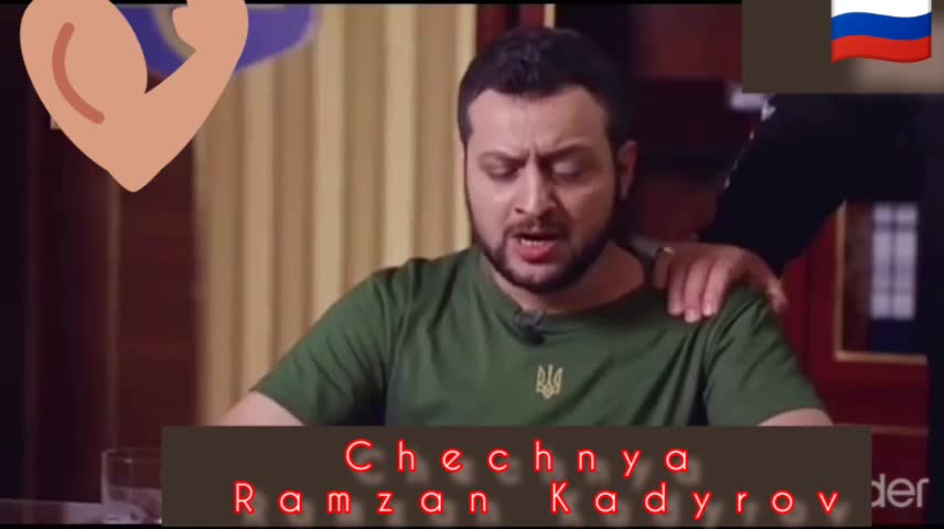 A funny video showing the amazing drama of the Russian leader of Chechnya