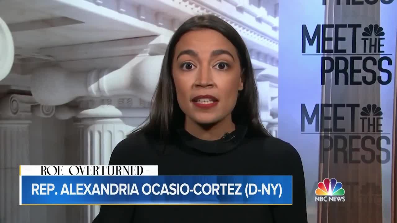 AOC says Roe decision is a "crisis of our democracy" and "legitimacy"