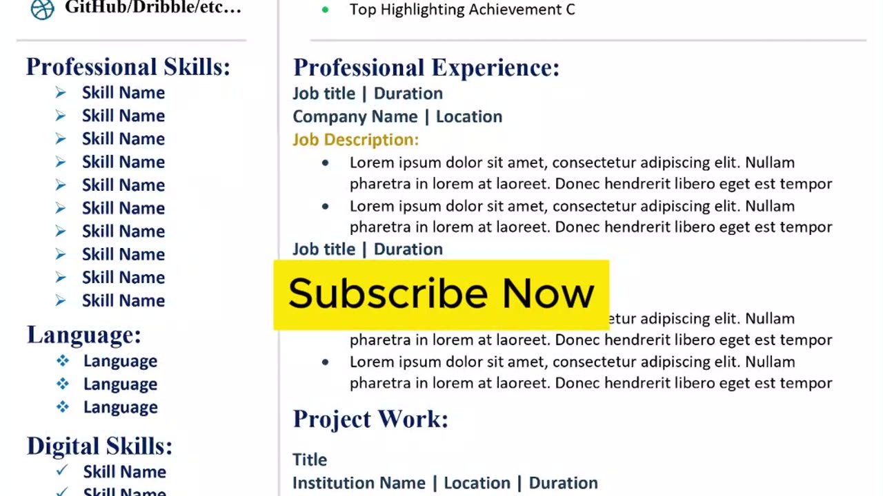 Create Best Resume for Free in MS Word 2024